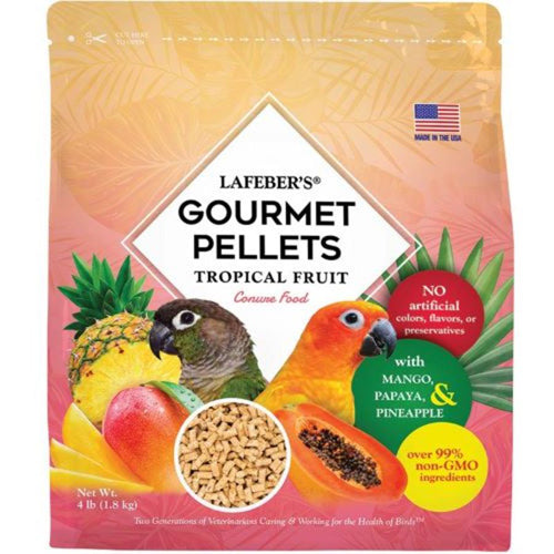 Lafeber Company Tropical Fruit Gourmet Pellets Conure Bird Food 4 Pounds