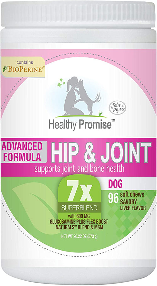 Four Paws Healthy Promise Advanced Formula Hip & Joint Supplement for Dogs Soft Chews 96 Count 20.22 oz.