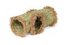 Prevue Pet Products Grass Tunnel Hideaway for Small Animals Natural, Mat Green 6 in Large