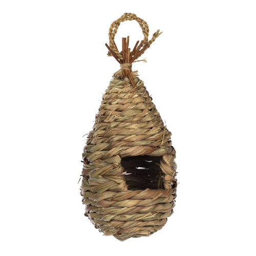 Prevue Pet Products Grass Bird Nest Natural Color with Reddish-Brown Accents 5.25 in x 11.5 in