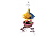 Prevue Pet Products Tropical Teasers Tiki Hut Bird Toy Multi-Color 5 in x 14.25 in