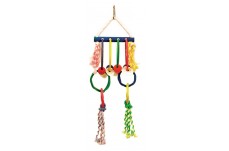 Prevue Pet Products Stick Staxs Hula Hoops Bird Toy Multi-Color 4 In X 12 In