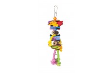 Prevue Pet Products Tropical Teasers Party Time Bird Toy Multi-Color 3.5 in x 8 in Small