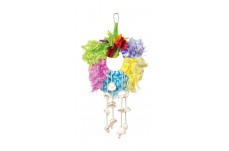 Prevue Pet Products Calypso Creations Ropes and Shell Ring Bird Toy Multi-Color 5 in x 12 in Large