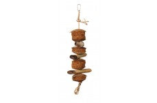 Prevue Pet Products Naturals Coco and Bamboo Bird Toy Earth Tone Brown 5.38 in x 13 in