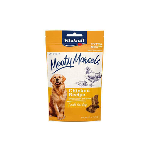 Vitakraft Meaty Morsels Chicken Recipe with Sweet Potato Dog Treats 4.2 oz