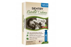 Sentry Natural Defense Flea and Tick Squeeze-On Dog Under 15Lb 4Ct