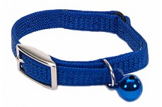 Coastal Sassy Snag-Proof Nylon Safety Cat Collar Blue 3/8X8In