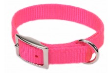 Coastal Single-Ply Nylon Collar Neon Pink 5/8X12In