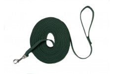 Coastal Train Right! Cotton Web Training Leash Green 5/8X20Ft