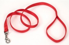 Coastal Single-Ply Nylon Dog Leash Red 3/4 in x 4 ft