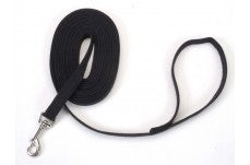 Coastal Train Right! Cotton Web Training Leash Black 5/8X30Ft