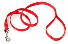 Coastal Single-Ply Nylon Dog Leash Red 3/4 in x 6 ft
