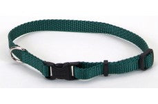 Coastal Adjustable Nylon Dog Collar with Plastic Buckle Black 3/8 in x 8-12 in