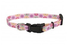 Coastal Lil Pals Adjustable Patterned Collar Daisy Multi Color 5/16X6-8In