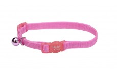 Safe Cat Adjustable Snag-Proof Nylon Breakaway Collar Bright Pink 3/8 in x 8-12 in
