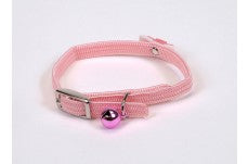 Lil Pals Elasticized Safety Kitten Collar with Jeweled Bow Pink 3/8 in x 8 in