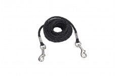 Coastal Poly Petite Dog Tie Out Black 5/32 in x 10 ft