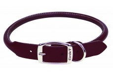 Circle T Latigo Leather Round Dog Collar Brown 1 in x 24 in