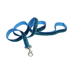 Coastal Pet Pet Attire Sparkles Adjustable Leash, 1 Inch Blue X 6'