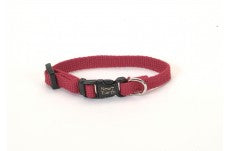 Coastal New Earth Soy Adjustable Collar Cranberry 3/8X6-8In