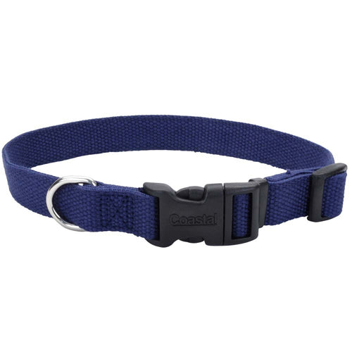 New Earth Soy Soy Adjustable Dog Collar Indigo 3/4 in x 12-18 in
