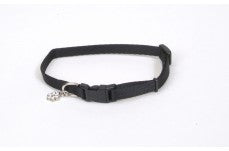 Coastal Lil Pals Adjustable Nylon Collar Black 5/16X6-8In