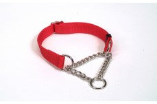 Check-Choke Adjustable Check Training Dog Collar Red 5/8 in x 10-14 in