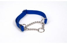 Check-Choke Adjustable Check Training Dog Collar Blue 5/8 in x 10-14 in