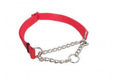 Check-Choke Adjustable Check Training Dog Collar Red 3/4 in x 14-20 in
