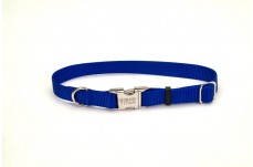 Coastal Adjustable Nylon Collar With Coastal Titan Metal Buckle Blue 5/8X14In