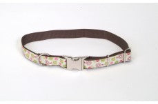 Coastal Pet Attire Coastal Ribbon Adj Nylon Collar With Metal Buckle Floral 5/8X18In