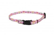 Coastal Lil Pals Adjustable Patterned Collar Daisy Multi Color 5/16X8-12In