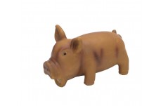 Coastal Rascals Latex Toy Pig Brown 6.25In