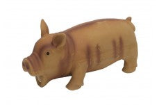 Coastal Rascals Latex Toy Pig Brown 7.25In