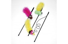 Spot Feather Boa Teaser Wand with Catnip Assorted 12 in