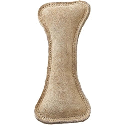Dura-Fused Leather Bone Dog Toy Brown 9 in