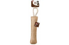 Dura-Fused Leather Retriever Dog Toy Brown, White 15 in