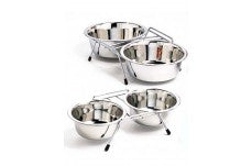 Spot Diner Time Stainless Double Diner Dog Bowl Silver 2 Quarts