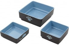 Spot Ethical Four Square Dish Cat Blue 5In