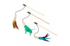 Spot Cat-Bernet Cork Teaser Wand Cat Toy Assorted 36 in