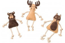 Dura-Fused Leather Forest Dog Toy Assorted Brown, Tan 14 in