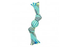 Spot Ethical Spot Leather Rope 2 Knot Dog Toy Medium