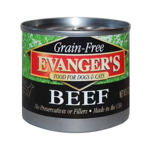 Evanger's Grain-Free Beef Canned Dog & Cat Food 6 oz 24 Pack