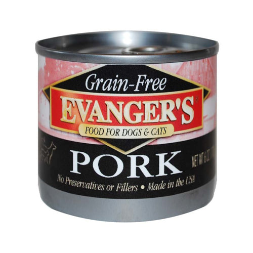 Evanger's Grain-Free Pork Canned Dog & Cat Food 6 oz 24 Pack