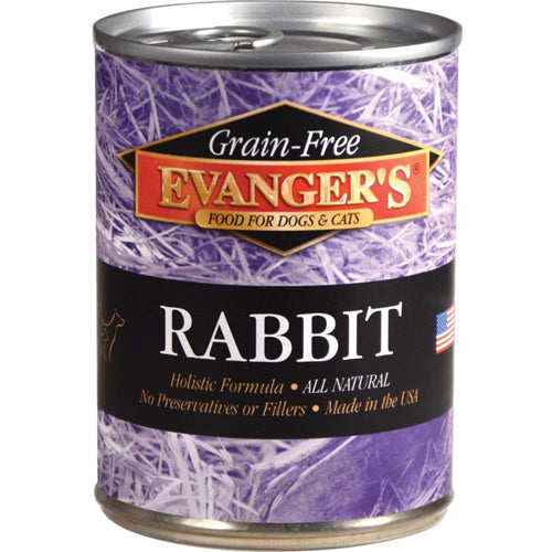 Evanger's Grain-Free Rabbit Canned Dog & Cat Food 12.8 oz 12 Pack