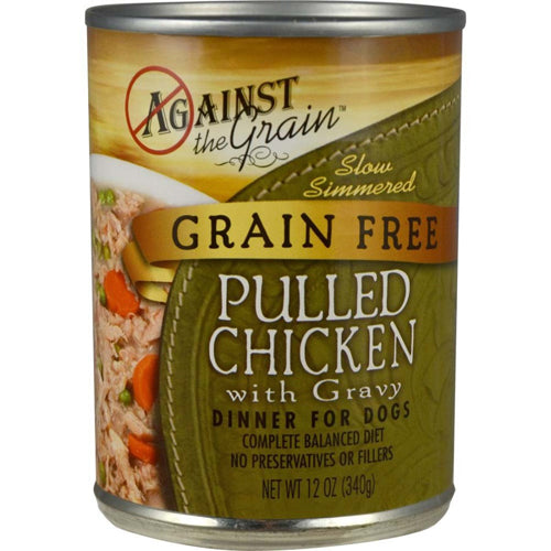 Against the Grain Hand Pulled Adult Wet Dog Food Chicken 12oz. (Case of 12)