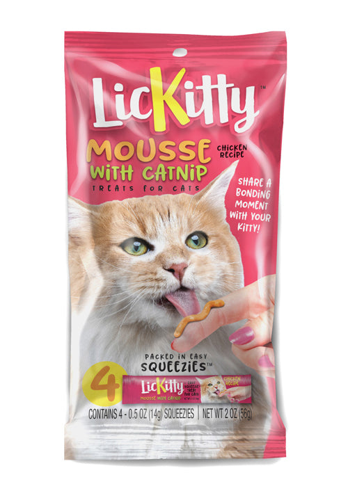 Against the Grain LicKitty Mousse with Catnip Treat Chicken, 17ea/2 oz