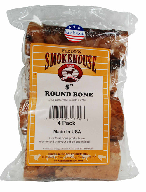 Smokehouse USA Made Round Bones Dog Chew Value Pk 4 Count 5 in