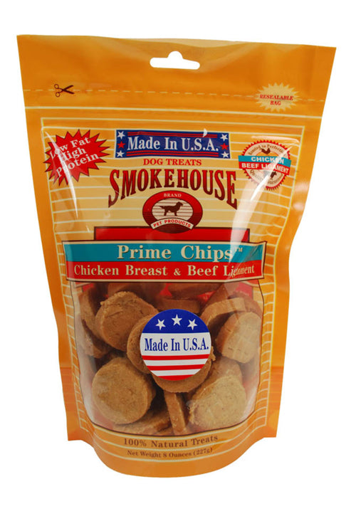 Smokehouse USA Made Prime Chips Chicken & Beef Dog Treat 8 oz